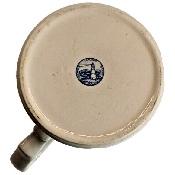 Vintage Owl Porcelain Beer Stein Mug Trecadie Ceramics Canada - Picture 7 of 8